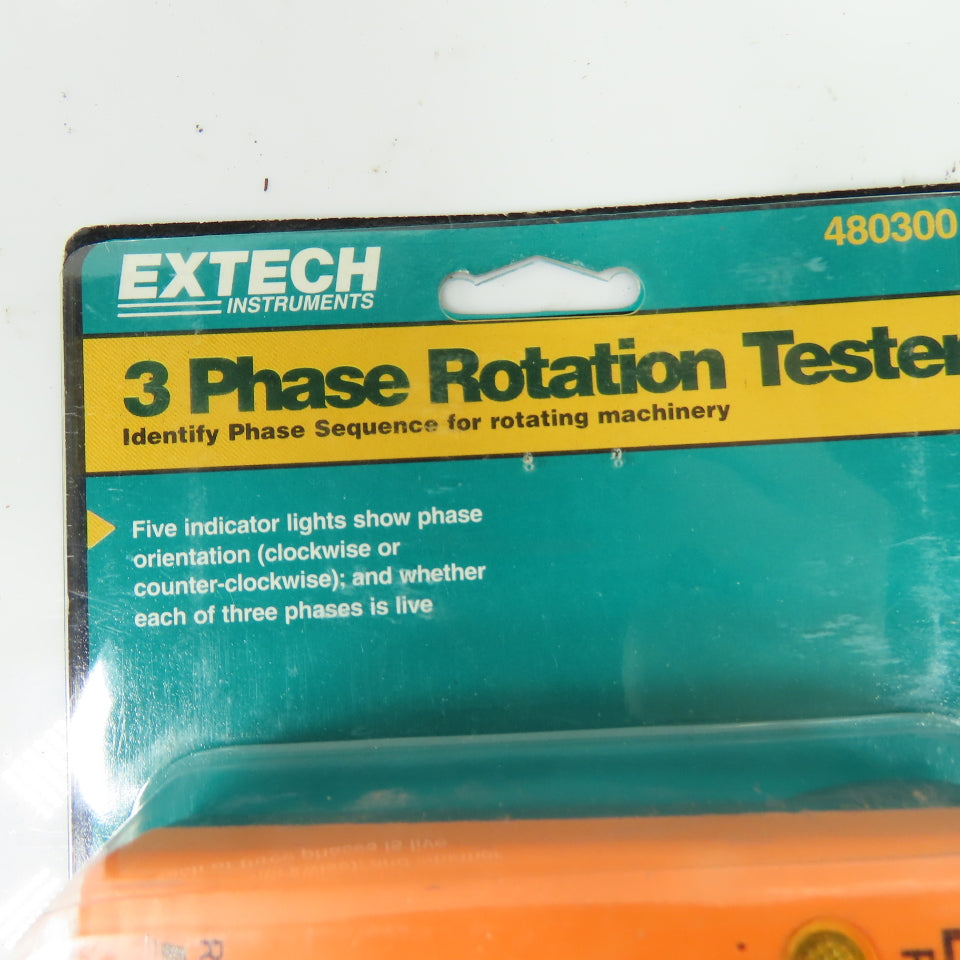 Extech 480300 3 Phase Rotation Tester 100-660VAC 50-70Hz