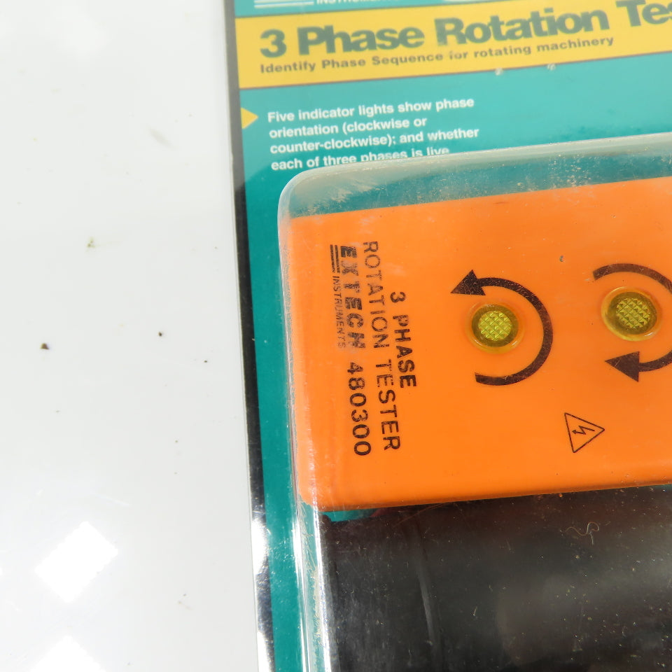 Extech 480300 3 Phase Rotation Tester 100-660VAC 50-70Hz