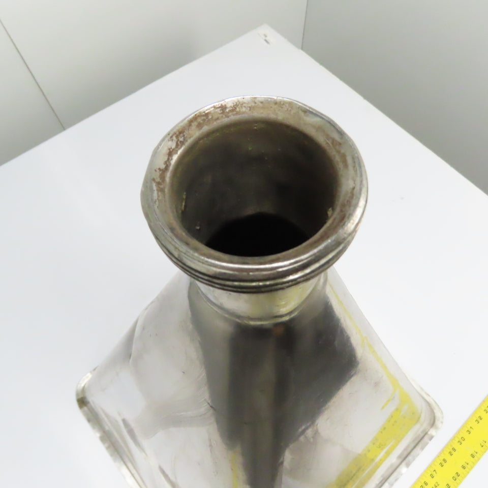 Stainless Steel Square to Round Transition Hopper Funnel 28" Tall