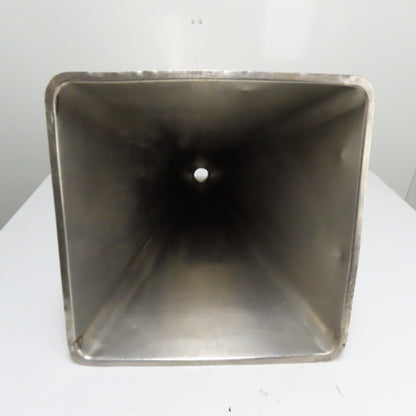 Stainless Steel Square to Round Transition Hopper Funnel 28" Tall