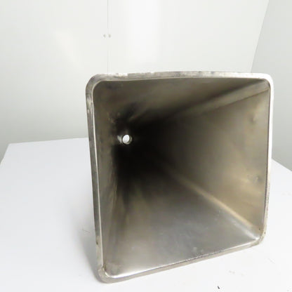 Stainless Steel Square to Round Transition Hopper Funnel 28" Tall
