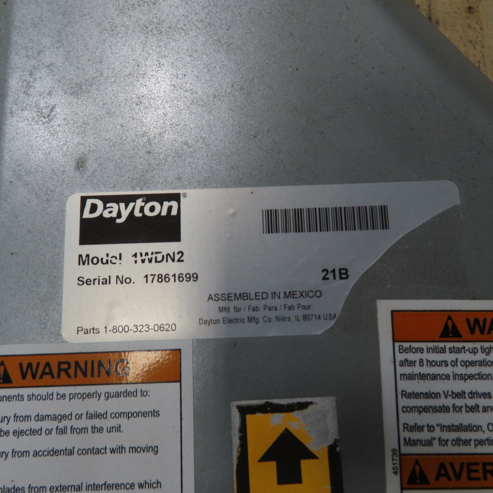 Dayton 1WDN2 48" Exhaust Supply Fan Housing ONLY (No Motor Or Blade)