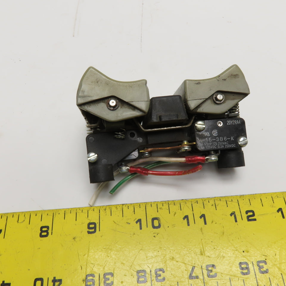 Omron V-15-3B6-K Dual Rocker Switch Assembly Pallet Jack
