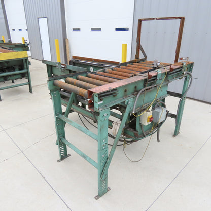 Roach 72"Lx25.5"BF Chain Drive Power Roller Transfer Conveyor 1/2HP 230/460V 3Ph