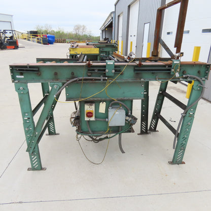 Roach 72"Lx25.5"BF Chain Drive Power Roller Transfer Conveyor 1/2HP 230/460V 3Ph