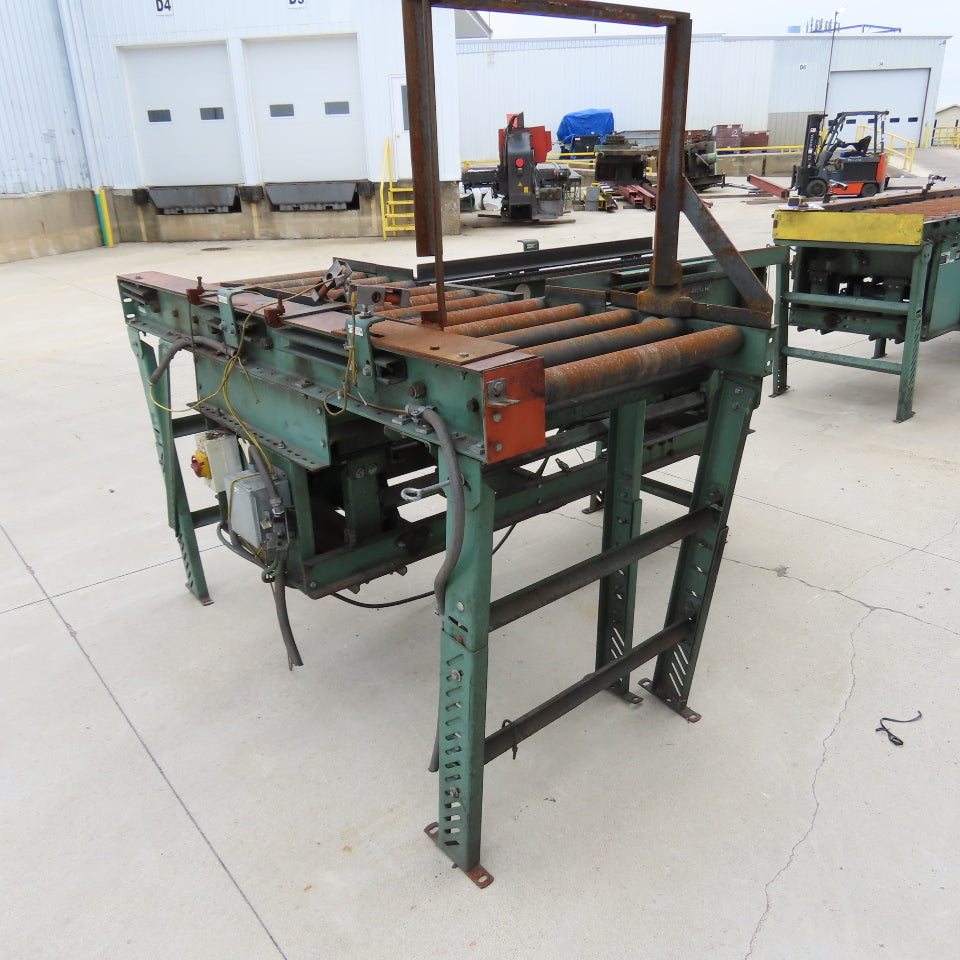 Roach 72"Lx25.5"BF Chain Drive Power Roller Transfer Conveyor 1/2HP 230/460V 3Ph