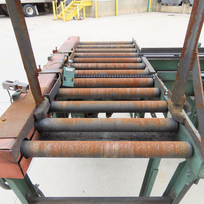 Roach 72"Lx25.5"BF Chain Drive Power Roller Transfer Conveyor 1/2HP 230/460V 3Ph