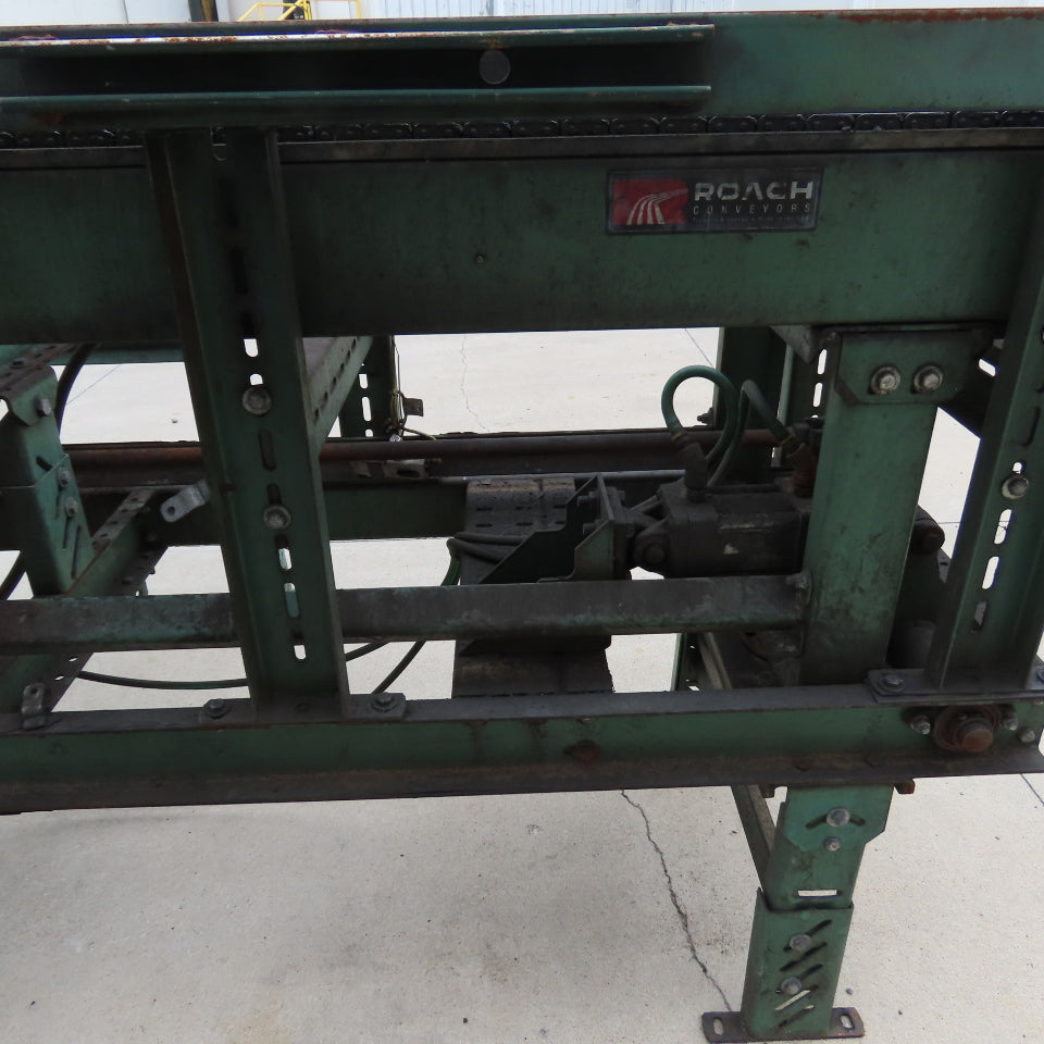 Roach 72"Lx25.5"BF Chain Drive Power Roller Transfer Conveyor 1/2HP 230/460V 3Ph