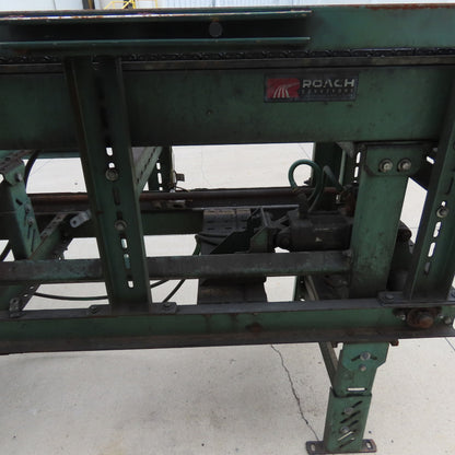 Roach 72"Lx25.5"BF Chain Drive Power Roller Transfer Conveyor 1/2HP 230/460V 3Ph