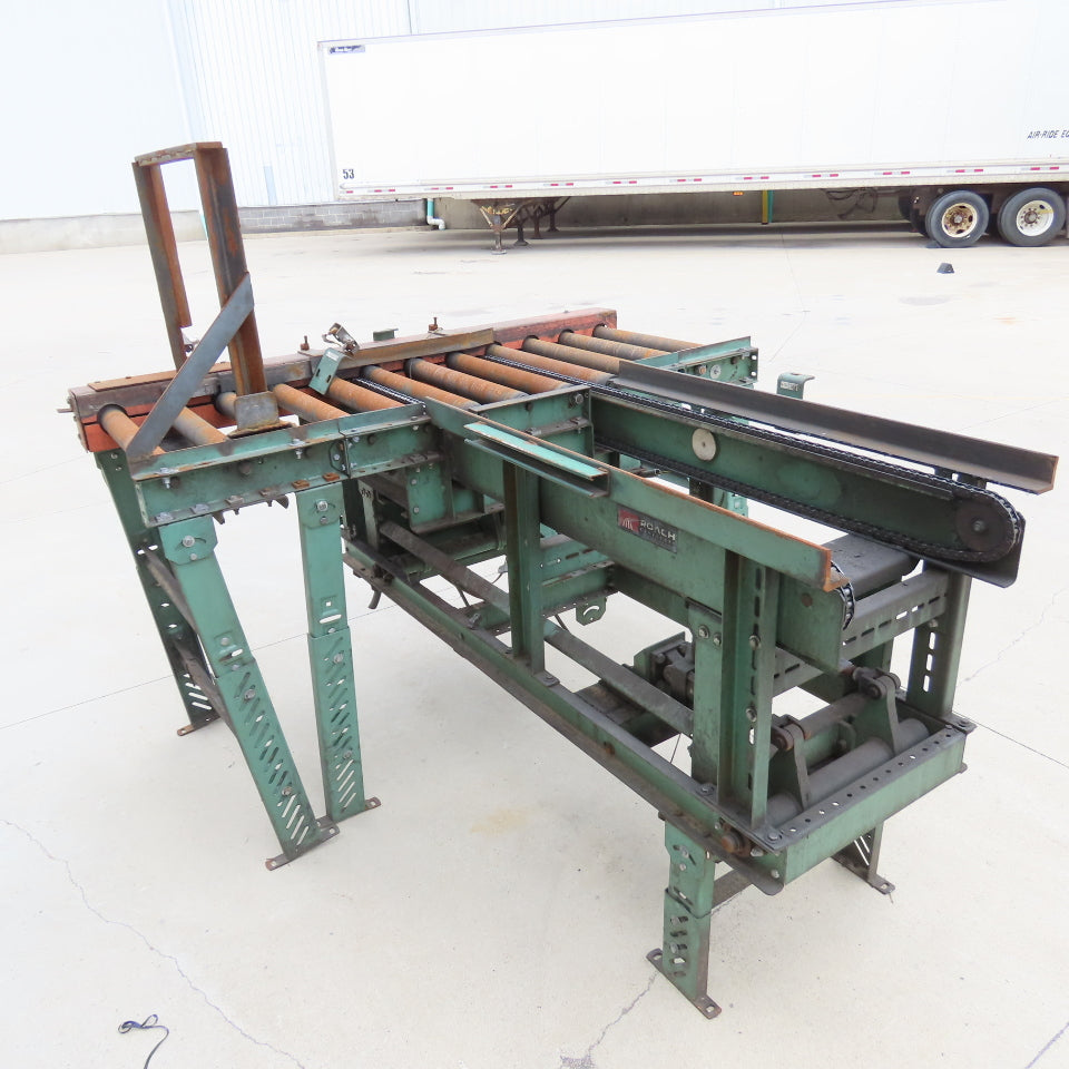 Roach 72"Lx25.5"BF Chain Drive Power Roller Transfer Conveyor 1/2HP 230/460V 3Ph
