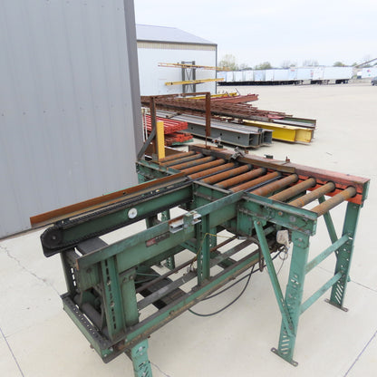 Roach 72"Lx25.5"BF Chain Drive Power Roller Transfer Conveyor 1/2HP 230/460V 3Ph