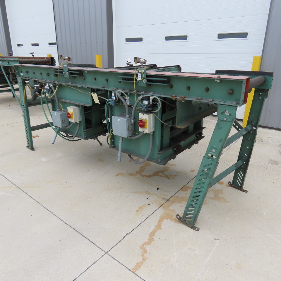 Roach 108"Lx26"BF Chain Drive Power Roller Transfer Conveyor 1/2HP 230/460V 3Ph