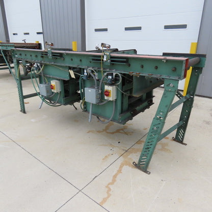 Roach 108"Lx26"BF Chain Drive Power Roller Transfer Conveyor 1/2HP 230/460V 3Ph