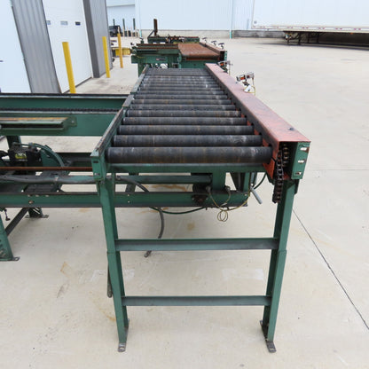 Roach 108"Lx26"BF Chain Drive Power Roller Transfer Conveyor 1/2HP 230/460V 3Ph