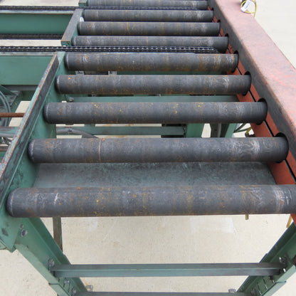 Roach 108"Lx26"BF Chain Drive Power Roller Transfer Conveyor 1/2HP 230/460V 3Ph