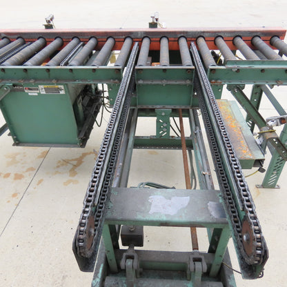 Roach 108"Lx26"BF Chain Drive Power Roller Transfer Conveyor 1/2HP 230/460V 3Ph