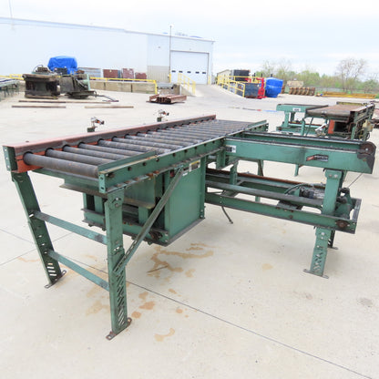 Roach 108"Lx26"BF Chain Drive Power Roller Transfer Conveyor 1/2HP 230/460V 3Ph