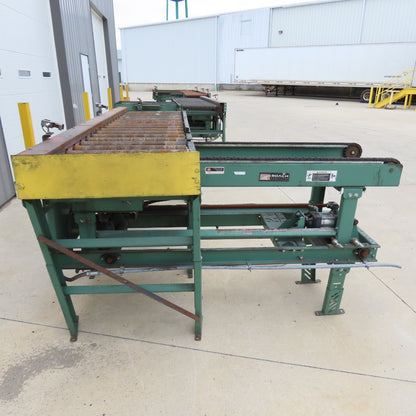 Roach 114"Lx25.5"BF Chain Drive Power Roller Transfer Conveyor 1/2HP 230/460 3Ph