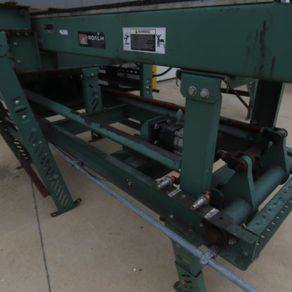 Roach 114"Lx25.5"BF Chain Drive Power Roller Transfer Conveyor 1/2HP 230/460 3Ph