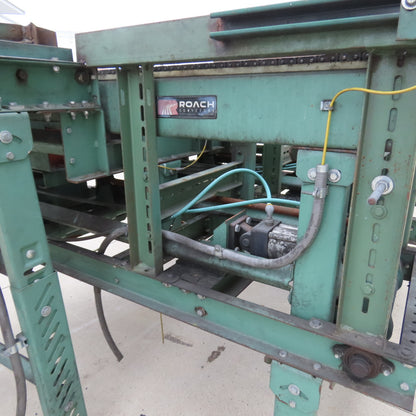 Roach 140"Lx25.5"BF Chain Drive Power Roller Transfer Conveyor 1/2HP 230/460 3Ph