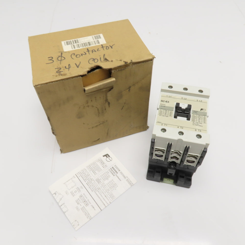 Fuji Electric SC-E3-24VAC SC-E3 3Ph 100A Magnetic Contactor 24V Coil