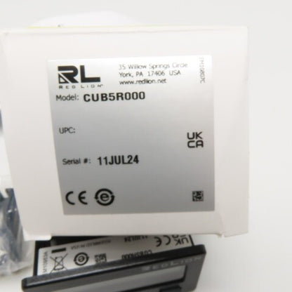 Red Lion CUB5R000 8-Digit Dual Counter and Rate Indicator 9-28VDC