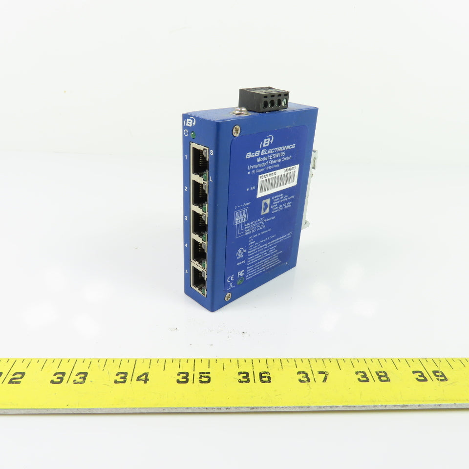 B&B Electronics ESW105 Unmanaged Ethernet Switch (5) Copper 10/100 Ports