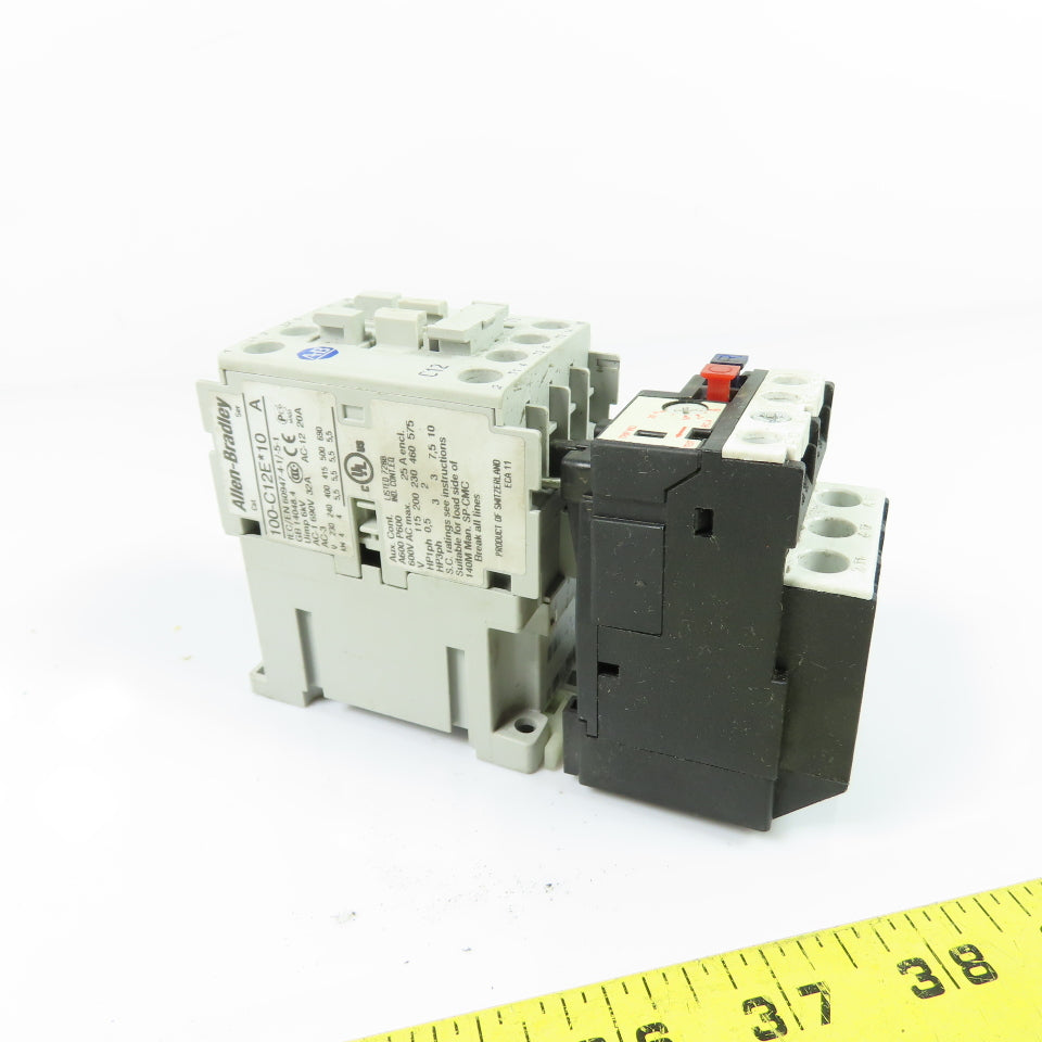 Allen-Bradley 100-C12E*10 3-Pole Contactor 24VDC W/YC9Z-RHU10A20P Overload Relay