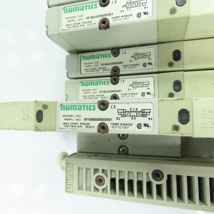 Numatics 051BA400M000061 5-Station Pneumatic Valve Manifold 24VDC 120 PSIG