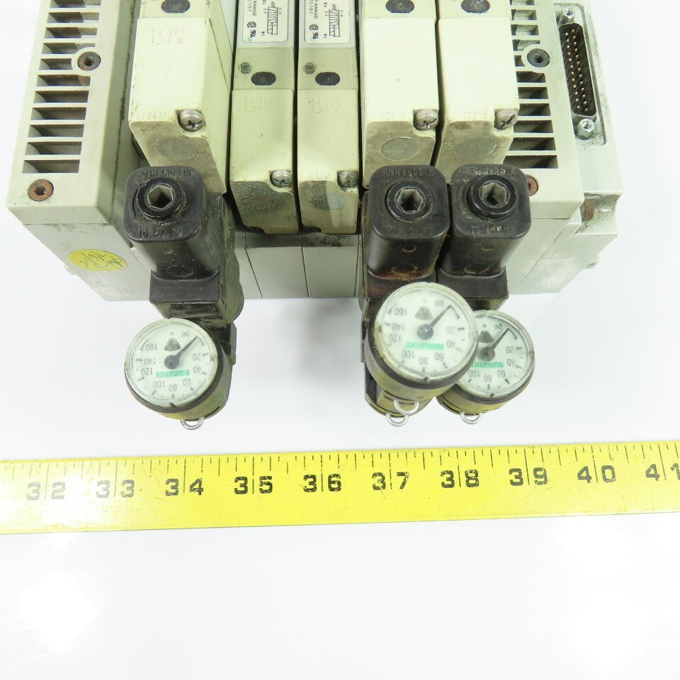 Numatics 051BA400M000061 5-Station Pneumatic Valve Manifold 24VDC 120 PSIG