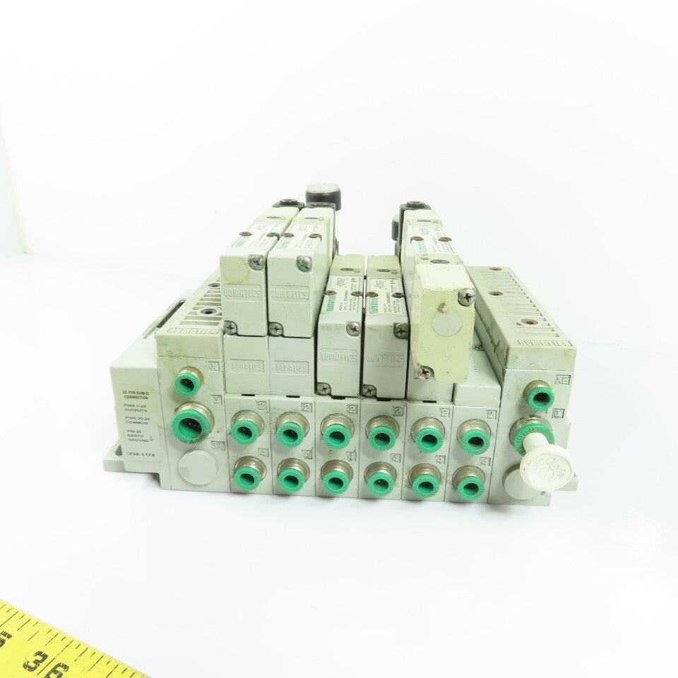Numatics 051BA400M000061 5-Station Pneumatic Valve Manifold 24VDC 120 PSIG