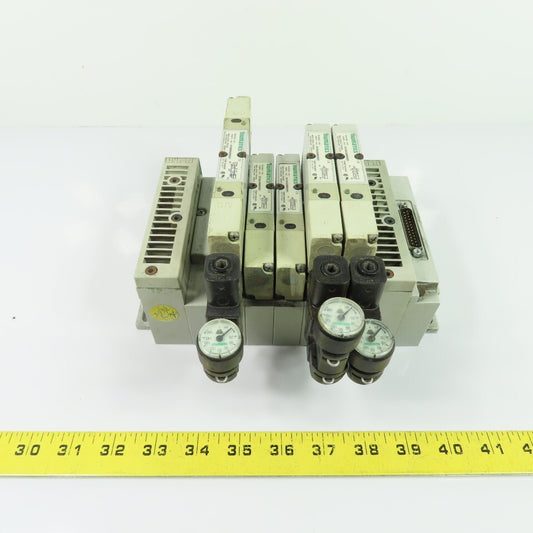 Numatics 051BA400M000061 5-Station Pneumatic Valve Manifold 24VDC 120 PSIG