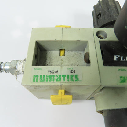 Numatics P22B-03AGM S22C-03BKLM Flexiblok Pneumatic Filter Regulator Assembly