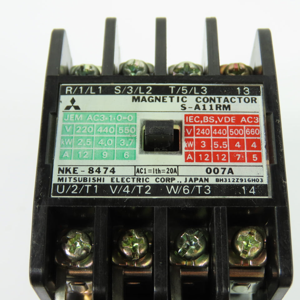 Mitsubishi TH-12 S-A11RM Magnetic Contactor W/ Overload Relay 0.45-0.9A