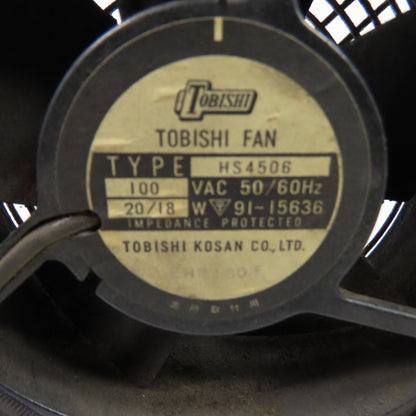 Tobishi HS4506 Axial Cooling Fan 100VAC 20/18W Impedance Protected