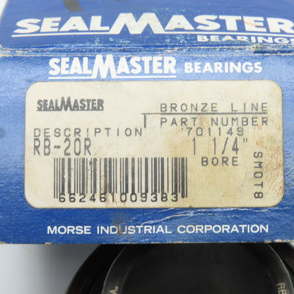Sealmaster 701149 RB-20R Bronze Line Ball Bearing 1-1/4" Bore
