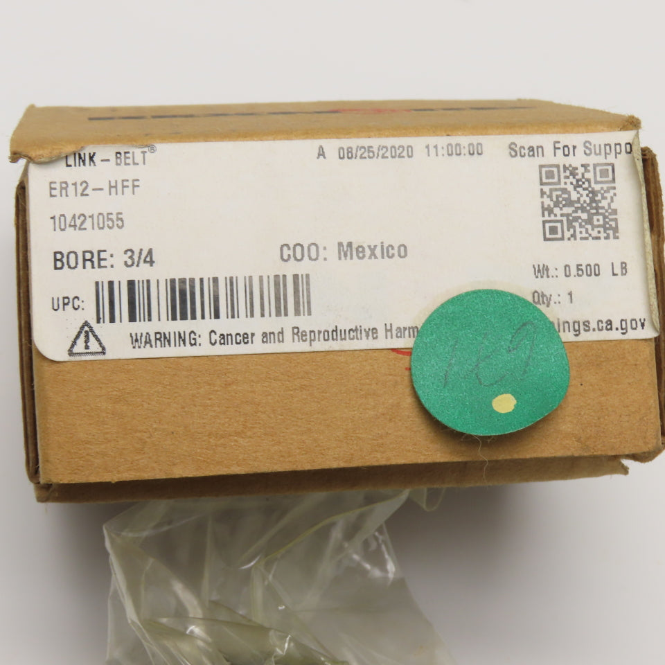 Rexnord 10421055 ER12-HFF Link-Belt Ball Bearing Insert 3/4" Bore