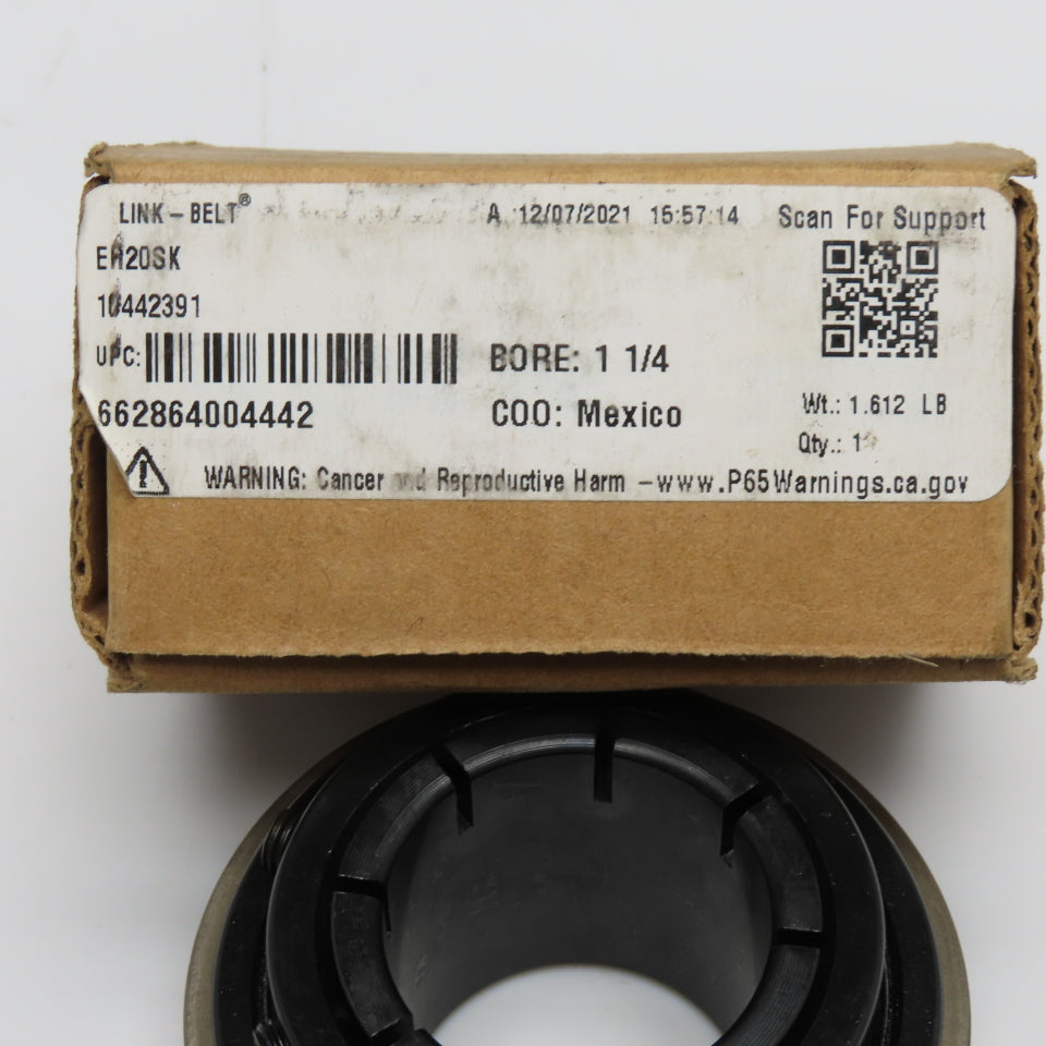 Rexnord 10442391 ER20SK Link-Belt Ball Bearing Insert 1-1/4" Bore