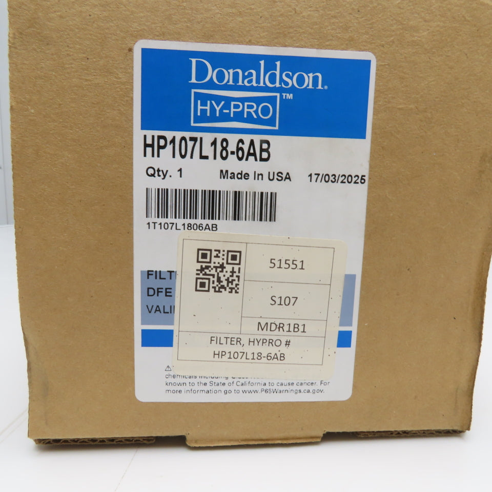 Donaldson HP107L18-6AB Hy-Pro Hydraulic Filter Element