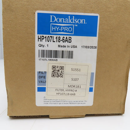 Donaldson HP107L18-6AB Hy-Pro Hydraulic Filter Element