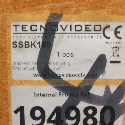 Tecnovideo SSBK168 Stainless Steel Wall Mounting Bracket with Swivel Joint