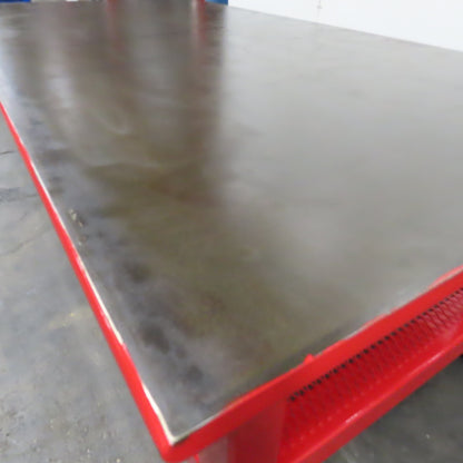 NEW 96"x 48"x 34"H - 1" Top Steel Top Rolling Work Bench Welding Table W/Shelf