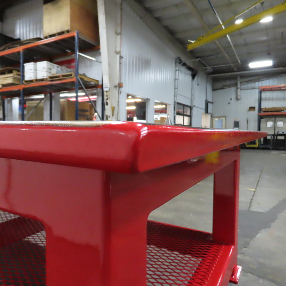 NEW 96"x 48"x 34"H - 1" Top Steel Top Rolling Work Bench Welding Table W/Shelf