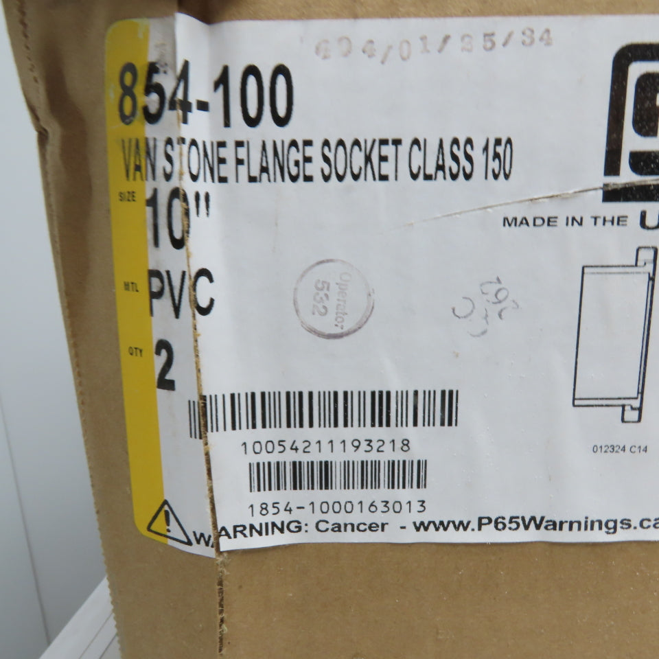 Spears 854-100 10" PVC Van Stone Flange Socket Class 150