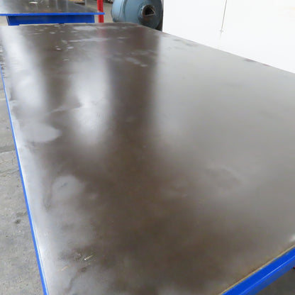 NEW 96"x 48"x 34"H - 1" Top Steel Top Rolling Work Bench Welding Table W/Shelf
