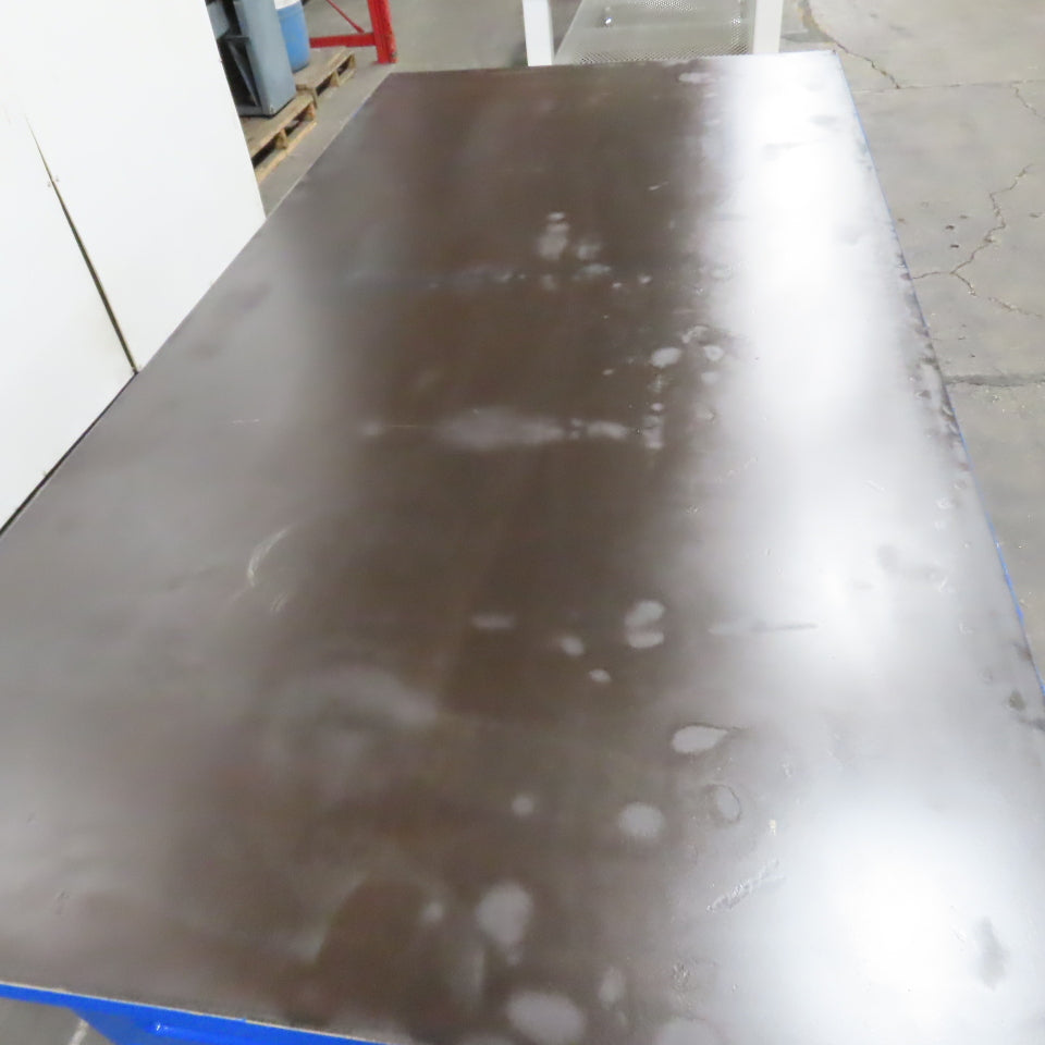 NEW 96"x 48"x 34"H - 1" Top Steel Top Rolling Work Bench Welding Table W/Shelf