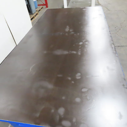 NEW 96"x 48"x 34"H - 1" Top Steel Top Rolling Work Bench Welding Table W/Shelf