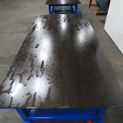 NEW 96"x 48"x 34"H - 1/2" Top Steel Top Rolling Work Bench Welding Table W/Shelf