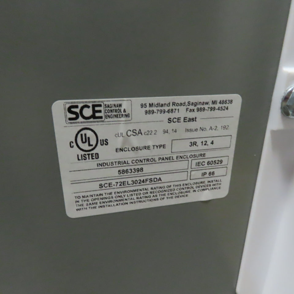 SCE-72EL3024FSDA 72x30x24 Free Standing Double Door Electrical Enclosure 3R,4,12