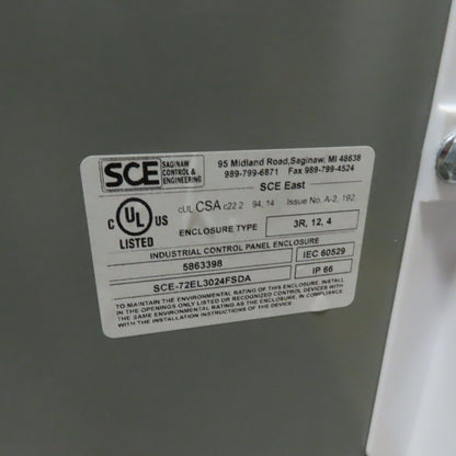 SCE-72EL3024FSDA 72x30x24 Free Standing Double Door Electrical Enclosure 3R,4,12
